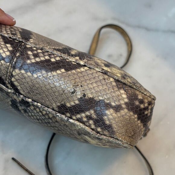 Michael Kors Bag Purse Crossbody Handbag Snake Print Leather Pocketbook - Picture 10 of 16